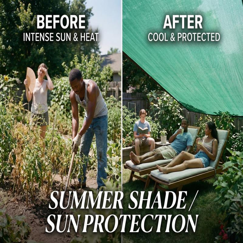 Garden Shade Cloth Outdoor Sun Shade Net UV Protection Canopy for Balcony Pergola Sunscreen Mesh Cover Breathable Heat Resistant