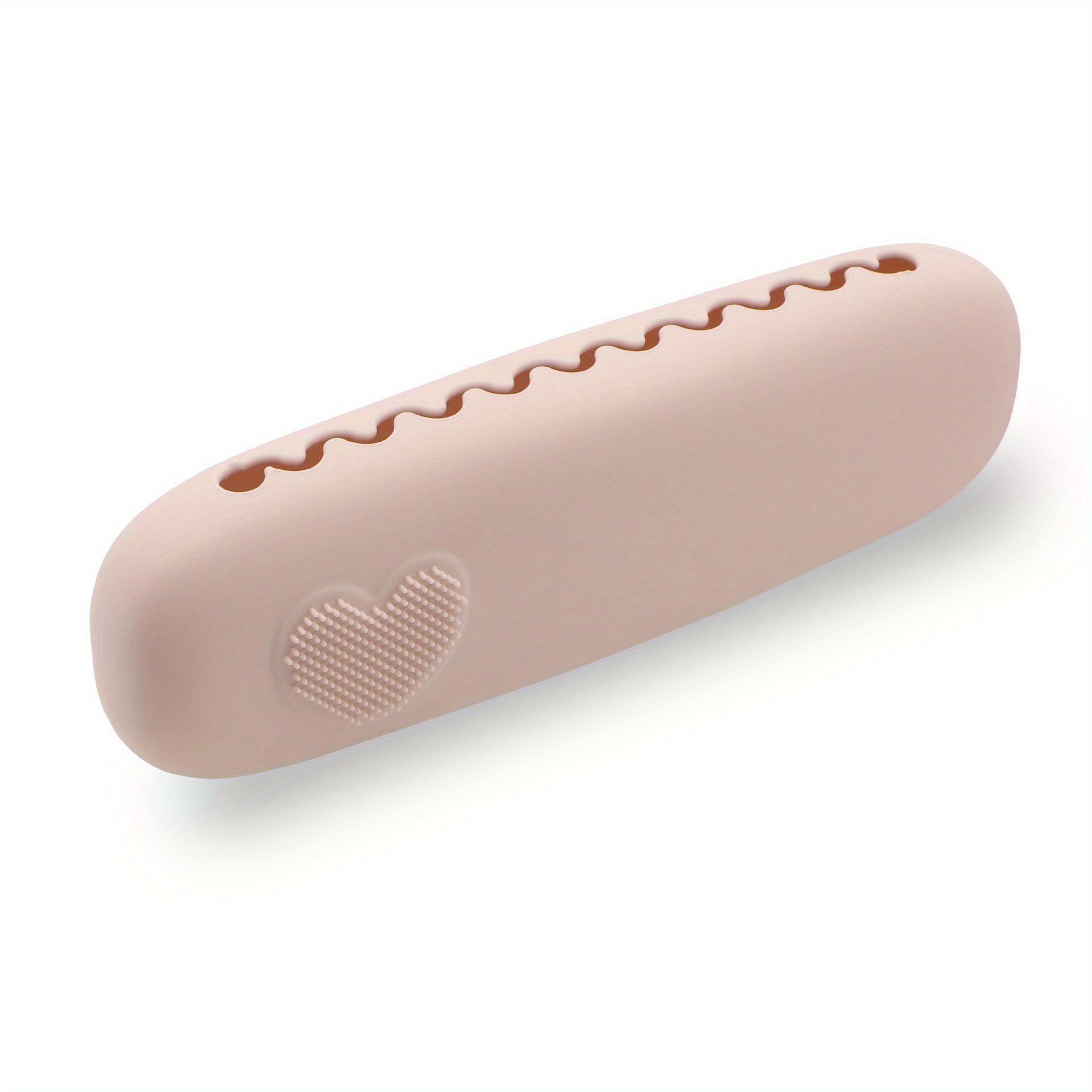 

Портативная косметичка для путешествий на открытом воздухе, силиконовая косметичка, сумка для хранения карандашей для бровей легкие хаки