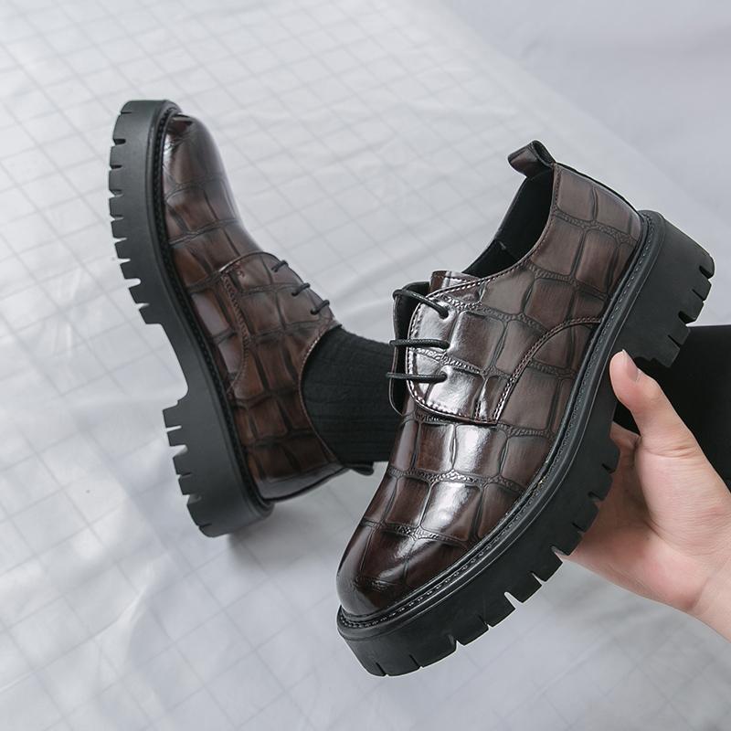 Fashion Formal Leather Oxfords Shoes Male Wedding Party Shoes Casual Slip On Walking Footwear Luxury Brand Casual Business Men's Flats