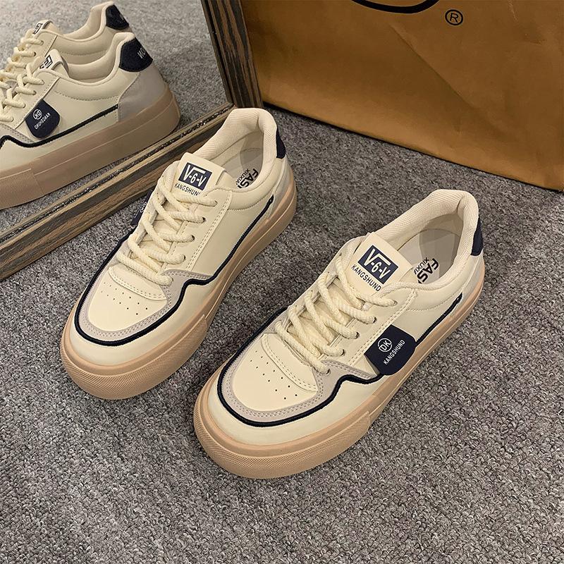 White shoes women's new autumn board shoes children's versatile thick soles heightening fashionable women's shoes