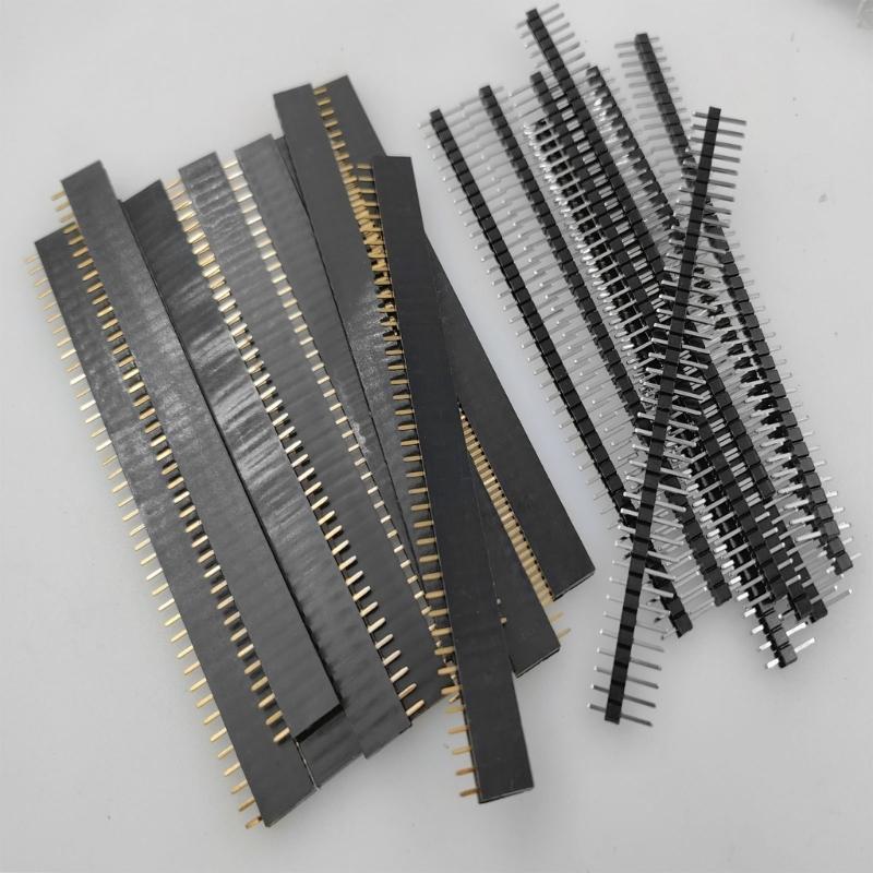 10Pair 40 Pin Straight Header Connectors 2.54 Breakaway PCB Board Pin Header Connectors for Industrial Electronics