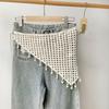 Handwoven Fringe Waistband Hollow-Out Trim Butt Curtain Jeans New Waist Hip Wrap  Fashion Accessory