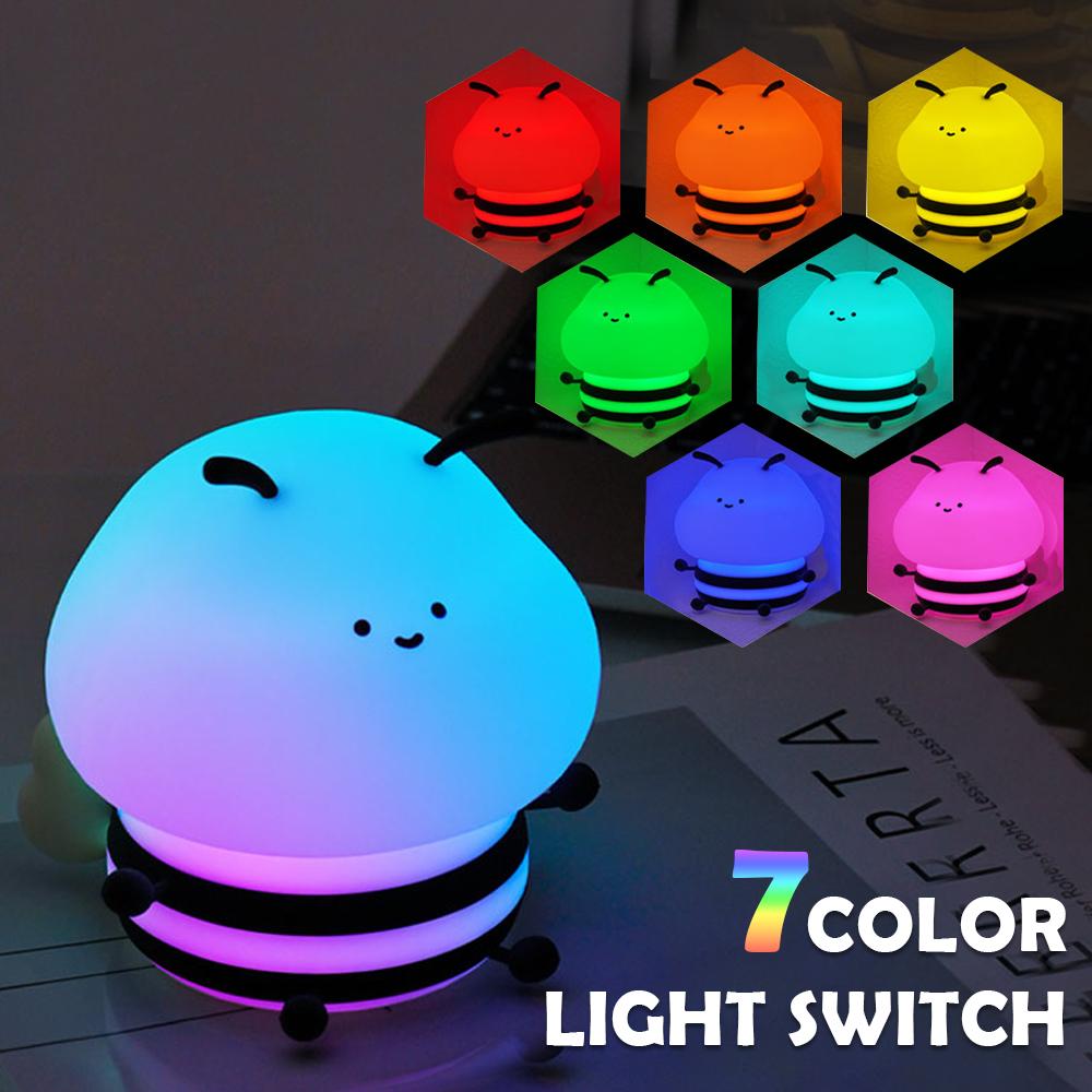 Novelty Capybara Night Light Animal Sleeping Table Lamp Rechargeable Nursery Nightlights For Breastfeeding Toddler Decoration