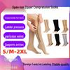 Women's Open-Toe Compression Zipper Socks - Elastic Calf Support 