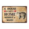 [ Kelly66 ] Pets Cat Bombay Siamese Burmese Birman Abyssinian Metal Sign Home Decor Bar Wall Art Painting 20*30 CM Size Dy147
