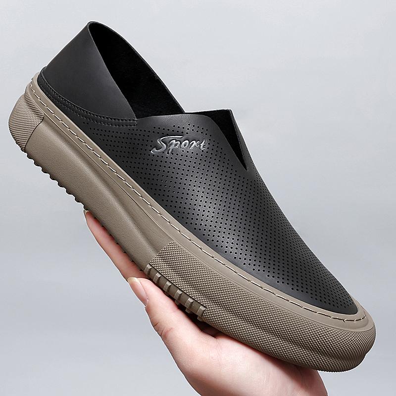 Fashion Summer Mens Shoes Handmade Designer Casual Shoes for Men Luxury Brand Leather Business Shoes Comfy Soft Anti-slip Driving Loafer