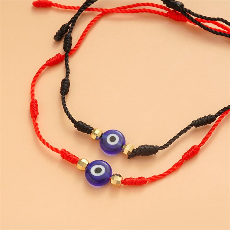 6Pcs/Set Handmade Turkish Lucky Evil Eye Bracelets For Women Men Blue Eyes Braided Red Rope Lucky Bracelet Friendship Jewelry
