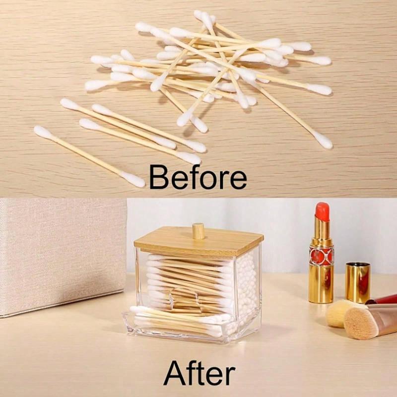 1pc Transparent Storage Jar With Clear Lid, Multi-Purpose Organizer,For Holiday Beach, Bathroom Collection, Bedroom Collection, Large Capacity