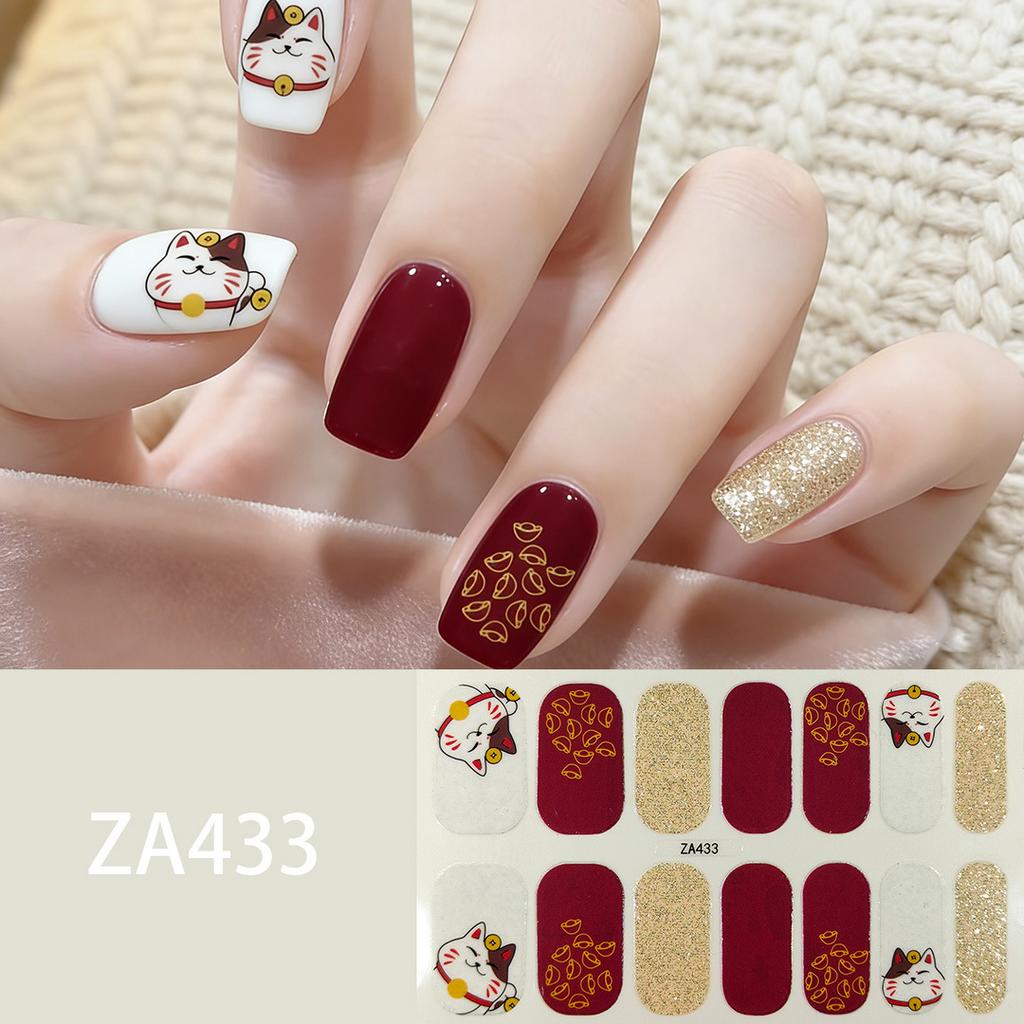 ZA Skin Brightening Waterproof No-Cure Full Cover Gel Nail Wraps, Luxury Minimalist Nail Stickers, Nail Patch Films