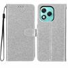 For Honor 400 Lite 5G Wallet Case Glitter Anti-Scratch Leather Stand Phone Cover with Strap