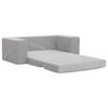 Kids  Sleeper Sofa 2 Seater Light Grey Soft Plush