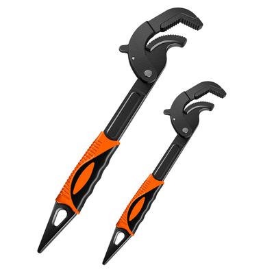 Juego de 2 Llaves Inglesas Ajustables, Llave Rápida para Tuberías de Agua 10.5-15 Pulgadas Llave de Bloqueo Automático Autoajustable