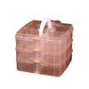 3 Layer Adjustable Stackable Storage Clearly Organizer Cosmetic Gift Necklaces Velvet Plastic Fashion Jewelry Box