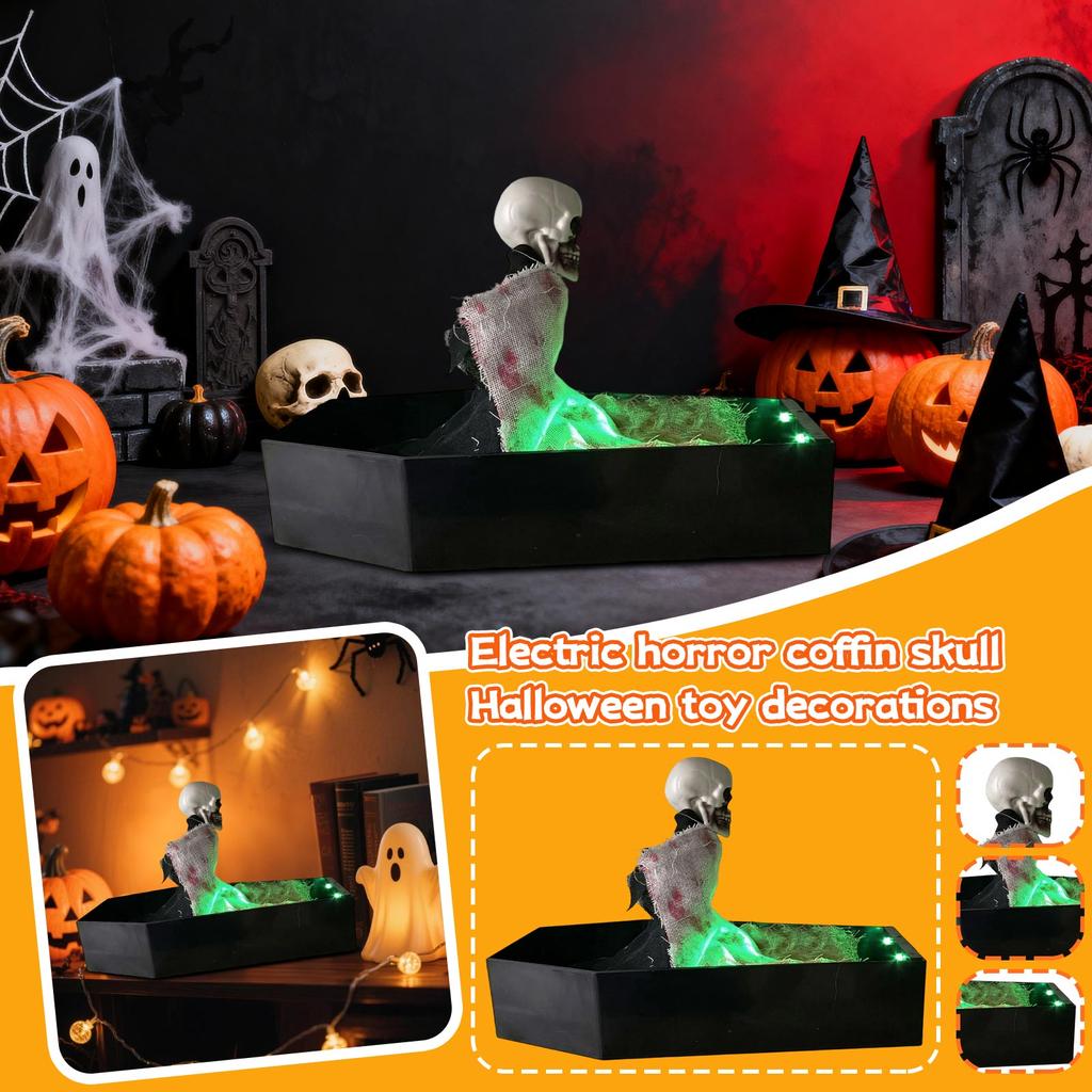 Halloween Sarg Skelett Licht Dekoration - Gruselige Requisiten, oder Party Dekoration, Haus