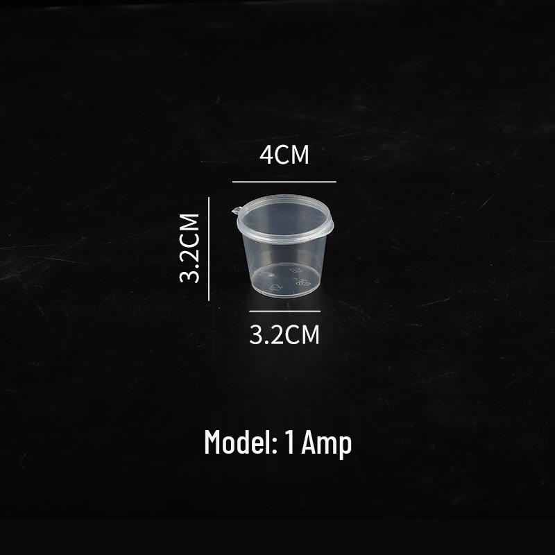

Прозрачный одноразовый стаканчик для соуса с крышкой - Идеально подходит для соевого соуса, салатов и приправ.