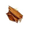 MCM Cognac Visetos Monogram Chain Wallet with Gold Lock Closure for Daily & Evening Use