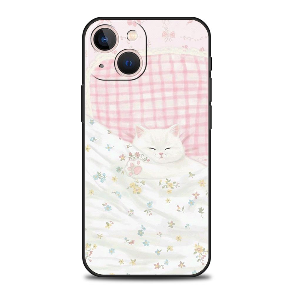 Dog Cat Couple Phone Case For iPhone 17 Air 16 Plus 13 15 14 12 11 Pro MAX 7 8 SE Soft TPU Shockproof Cover Funda