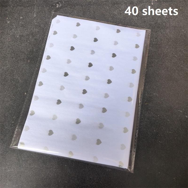 New 40 Sheets Small Peach Heart Paper Floral Lining Paper Bagged For Floral Arrangements Holidays Birthdays 50X35CM