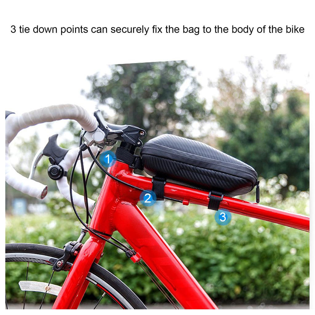 Bike Frame Bag Storage Pouch Waterproof PU EVA Hard Shell Multi Layer Large Capacity Bike Accessories