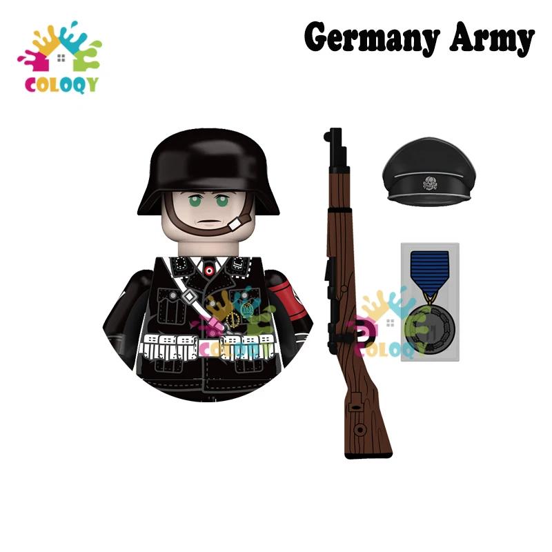 Kids Toys WW2 Military Army Sets Building Blocks Soviet US China Soldiers Mini Action Figures Medal Toys For Kids Birthday Gifts