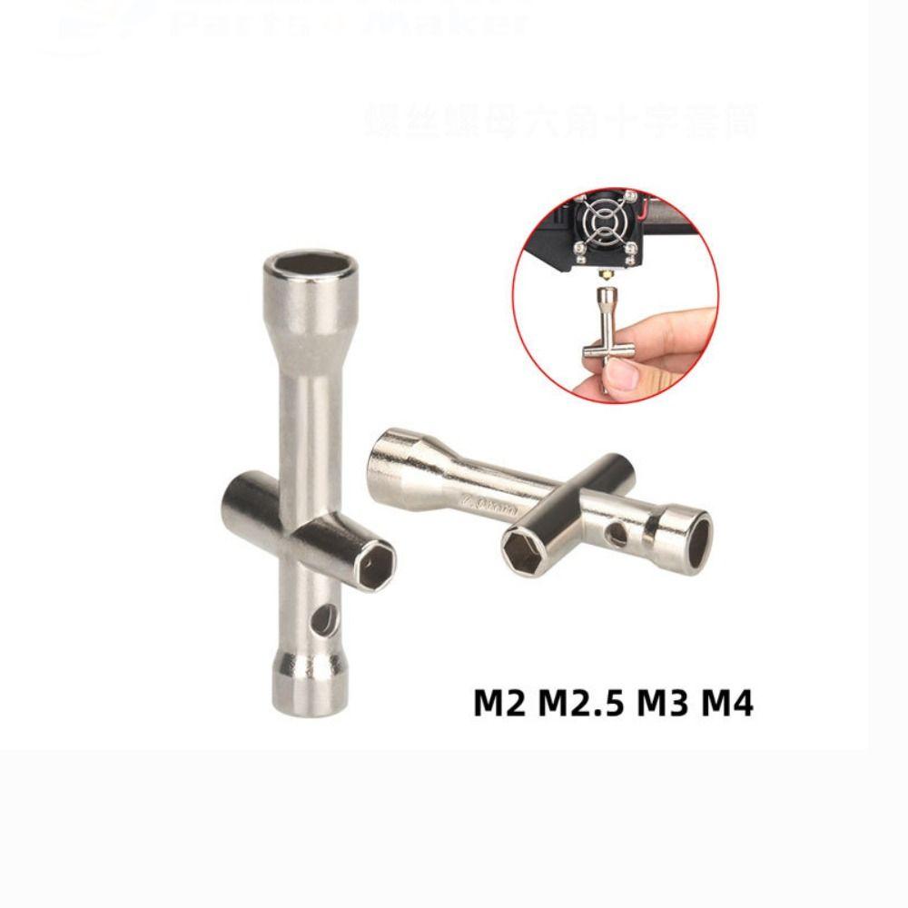 DIY Hexagonal Cross Wrench M2 M2.5 M3 M4 Mini Spanner Kit Screw Nut Driver 3D Printer Repair