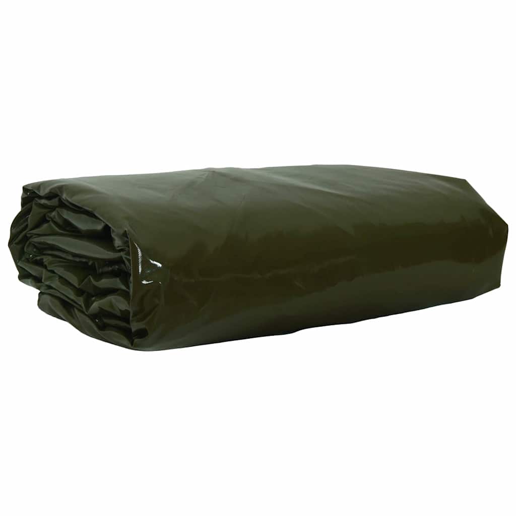 vidaXL Plane 650g / m² Olivgrün 3 x 4 m Canvas mit PVC-Beschichtung grün