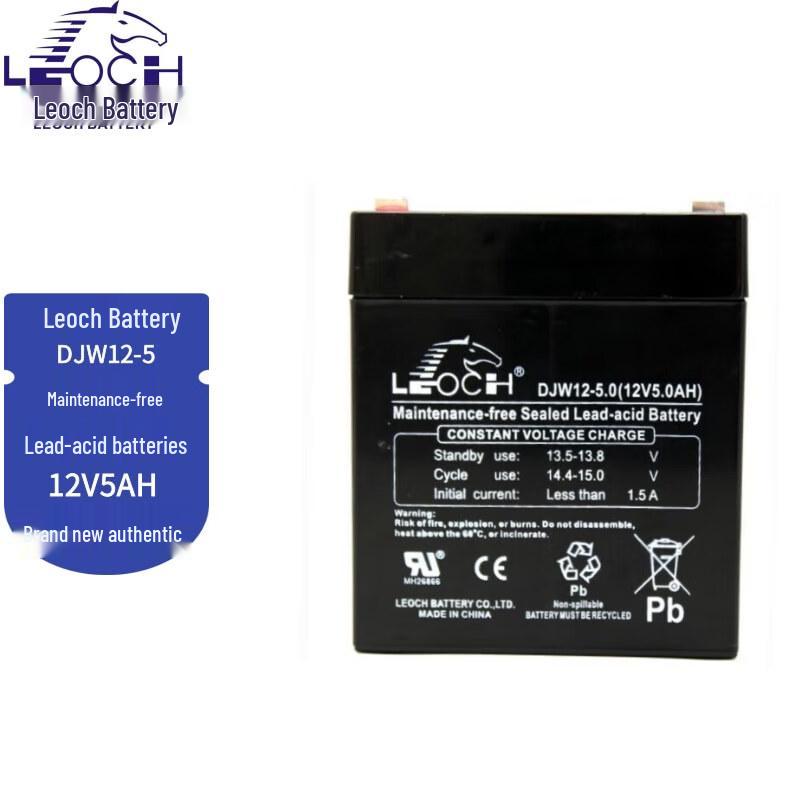 LEOCH DJW12-5 12V 5Ah Sealed Lead-Acid Battery 12V