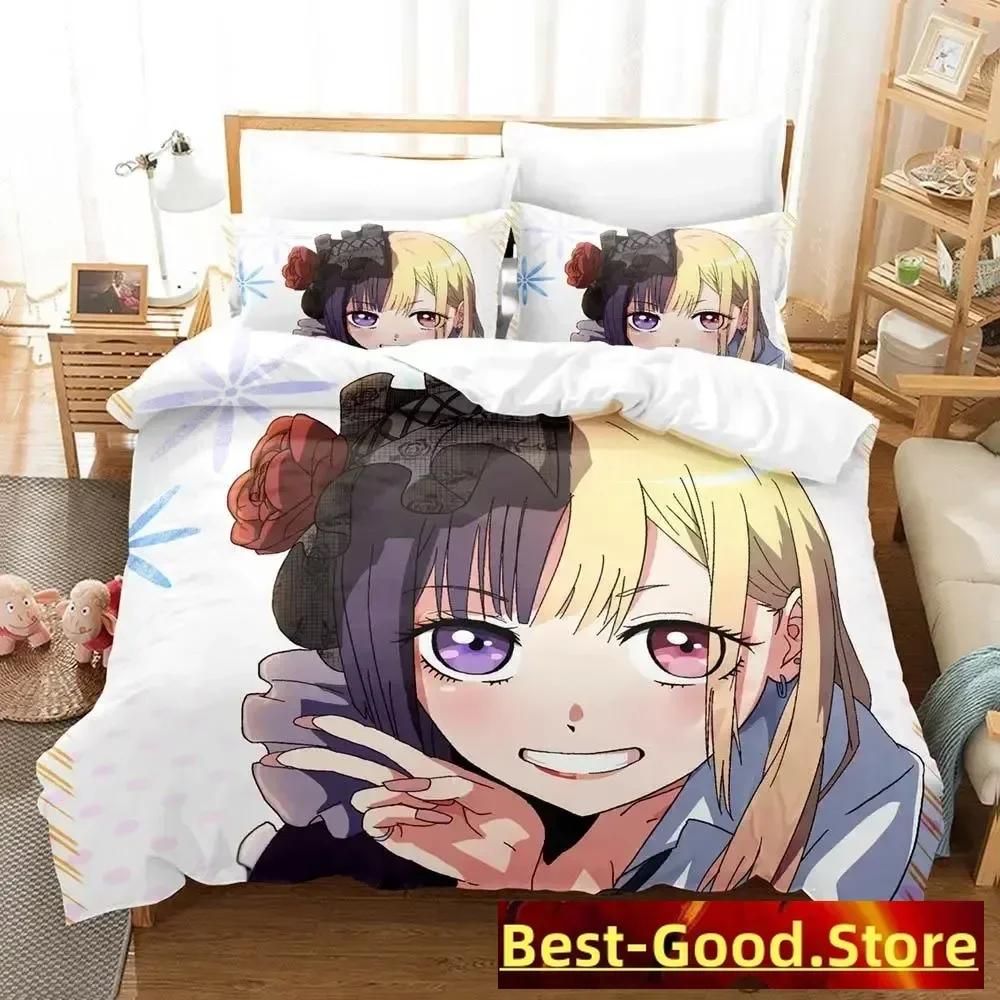 Marin Kitagawa Bettwäsche-Set Einzelbett Twin Full Queen King Size Bettwäsche-Set Erwachsener Kinderzimmer Bettbezug-Sets Anime Bettwäsche-Set