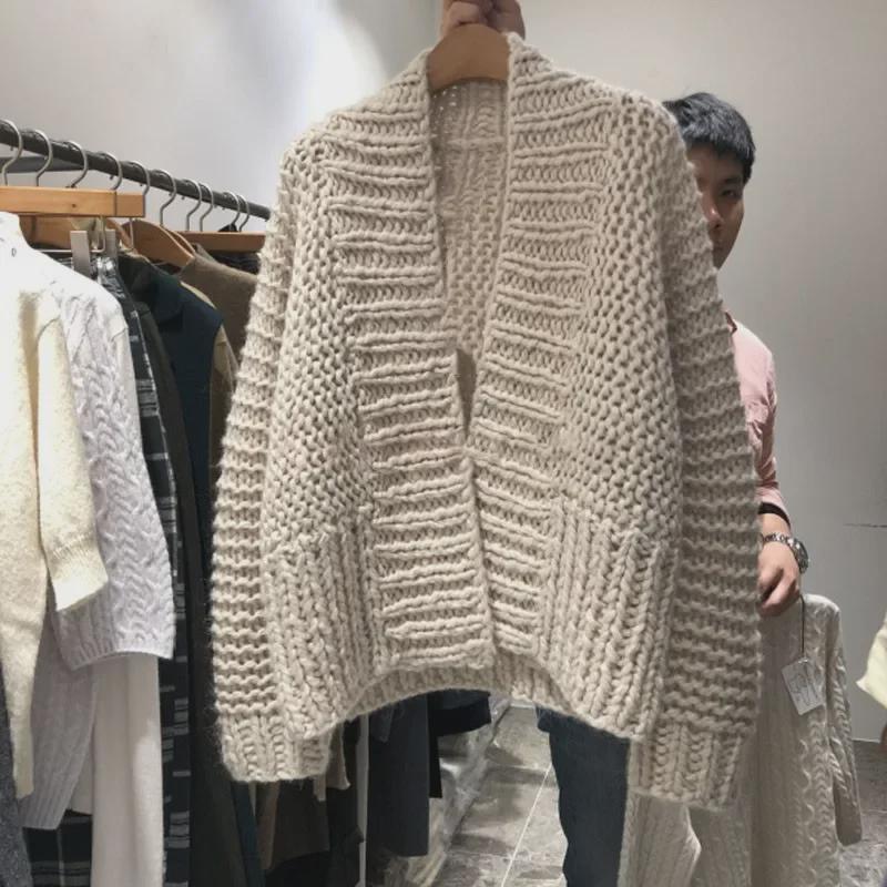 2023 Dongdaemun Autumn/Winter Women's Loose Knit Cardigan Sweater
