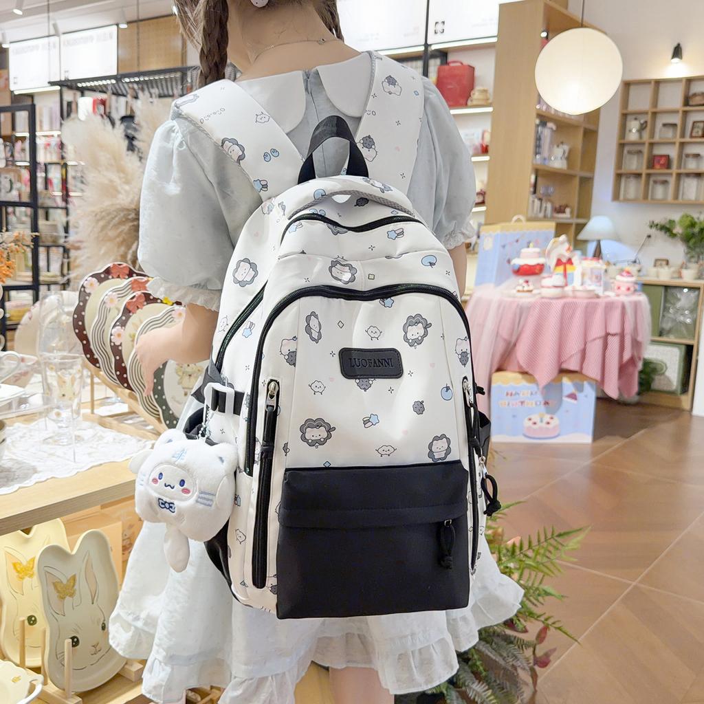 Schoolbag Summer Soft Moe Cartoon Healing Wind Grade 1-1 Student Party Backpack Light Blue Sweet Soft Girl Atmosphere Backpack