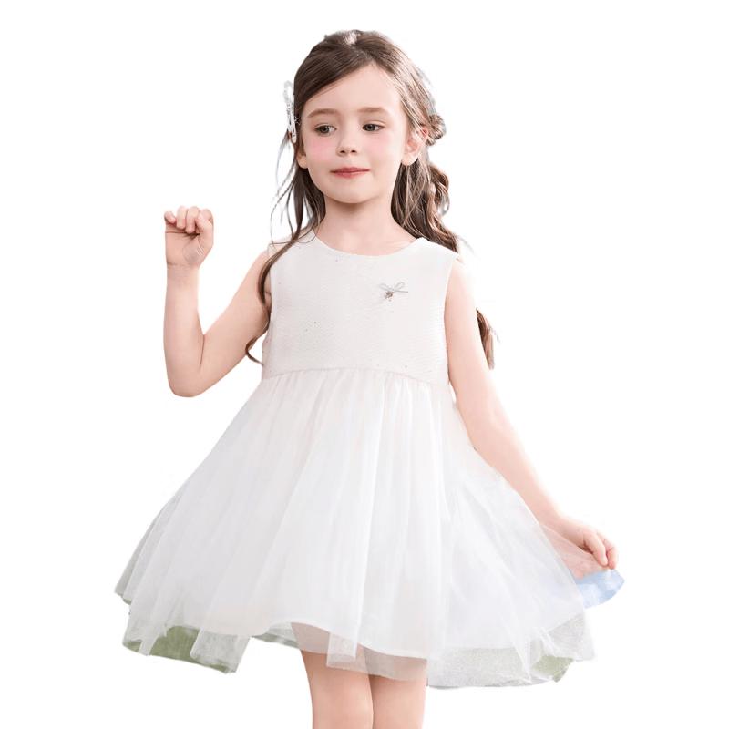 ASK JUNIOR Girls Spring Princess Mesh Vest Dress 120