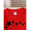 European sizes Kids' Crewneck Sweatshirt Star Pattern Black And White Design , Sportswear And Casual Wear, Soft And Comfortable, Children's Clothing