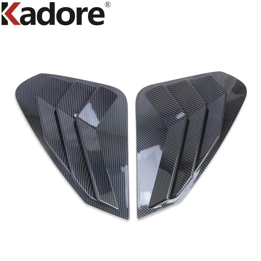 For Toyota RAV4 RAV 4 -   2024 Carbon Car Rear Window Side Vent Louver Shutter Cover Trim Exterior Accessories