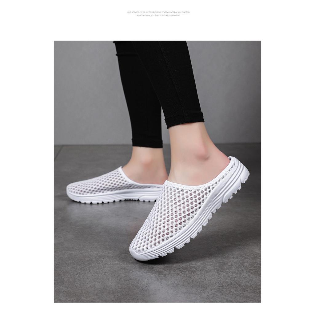 Women's Summer Plus Size Semi Trawl Breathable Sandals with Soft Soles That Are Not Tiring for The Feet, Casual Shoes , and Single Shoes