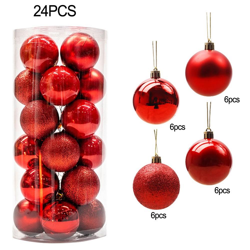24Pcs Christmas Ball Xmas Party Decor Bridal Shower Party Hanging Decor
