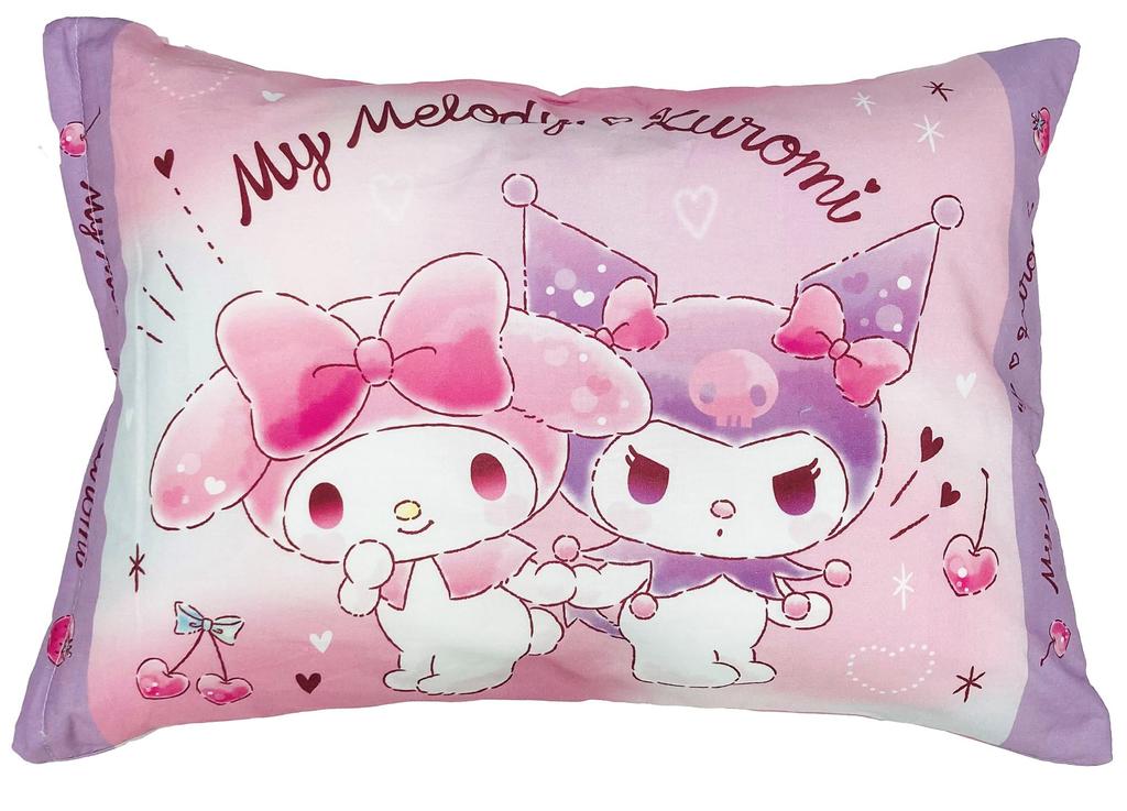 MORIPiLO Low My und Sanrio Süße Baumwolle Enthält Plüschfiguren-Kissen von Morishita Kinderkissen, Melody, Kuromi, Charaktere, Rosa, Ca.