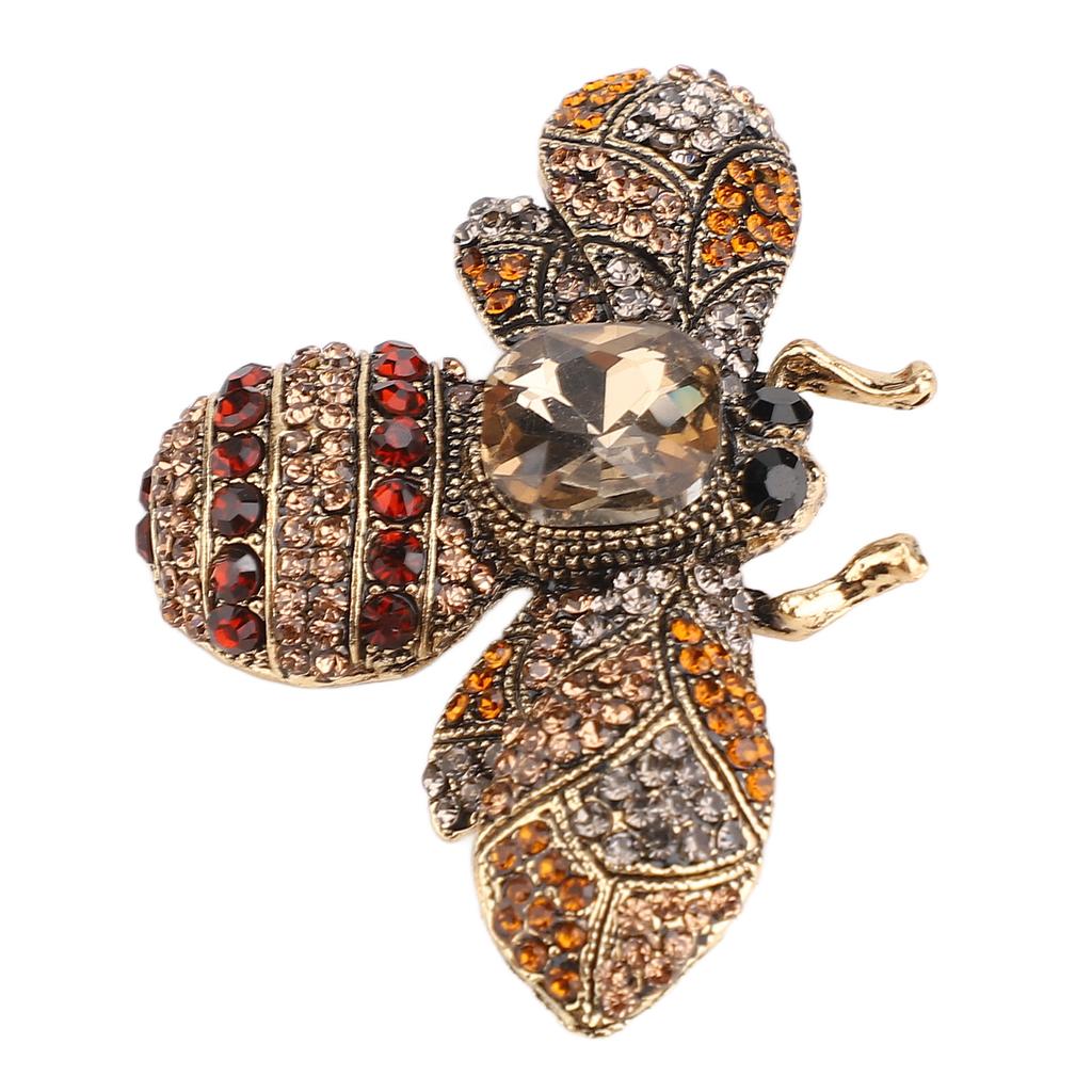 Brož Šperky Retro Bee Shape Alloy Atraktivní ozdobné kamínky Pin Ornament pro kabátový oblek