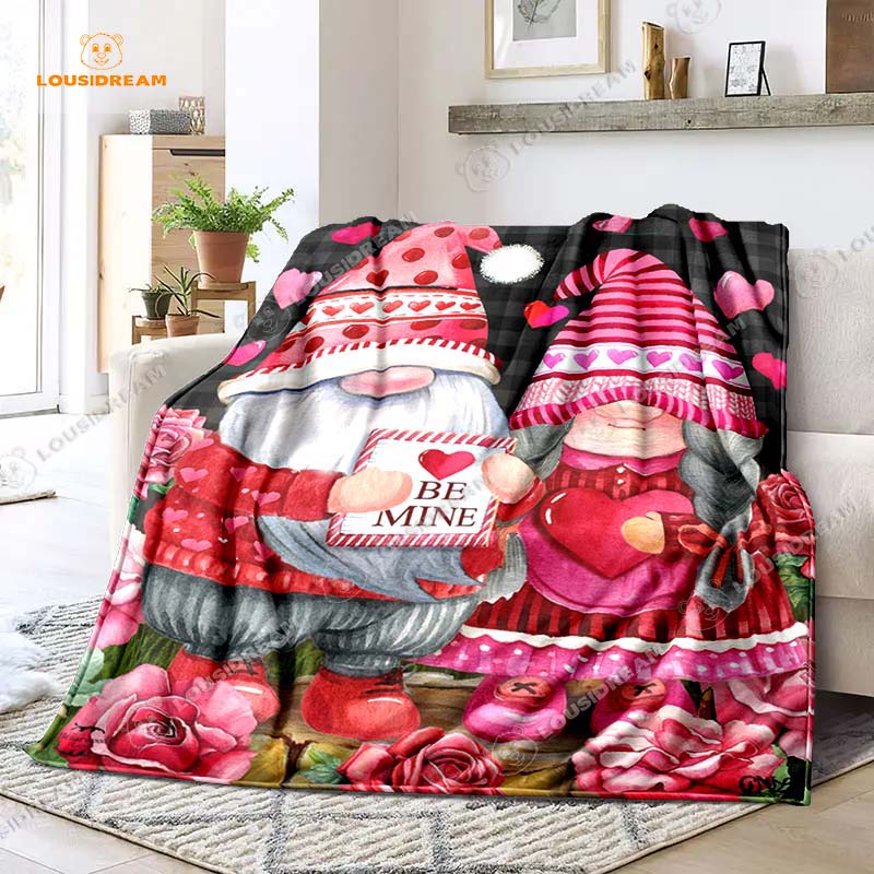 

Милое фланелевое одеяло с мультяшным приветствием и гномом