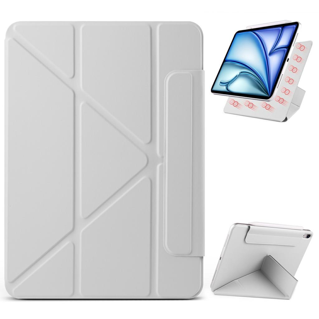For iPad (2025)/10.9 (2022) Case PC+PU Leather Origami Stand Magnetic Tablet Cover