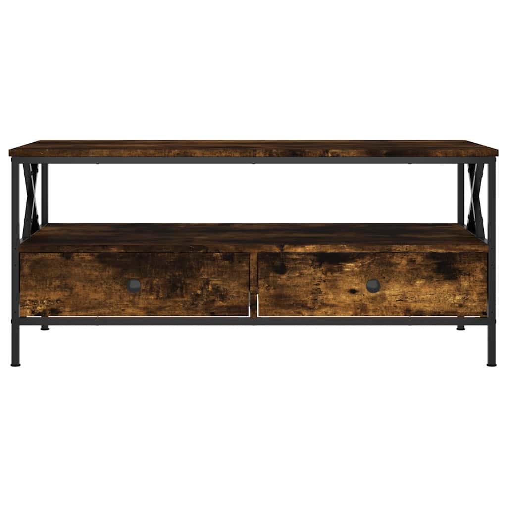 Coffee Table Smoked Oak 100x51x45 cm Wood Based Material