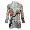 Women's Summer Fashion Casual Print V-Neck Three Quarter Sleeve Shirt Top