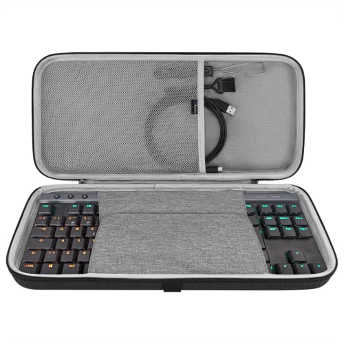 Geekria Tenkeyless TKL Keyboard Case, Hardshell Travel Carry Bag for 80%/87 Key Computer Mechanical Gaming Keyboards, Compatible with Logitech G PRO,
