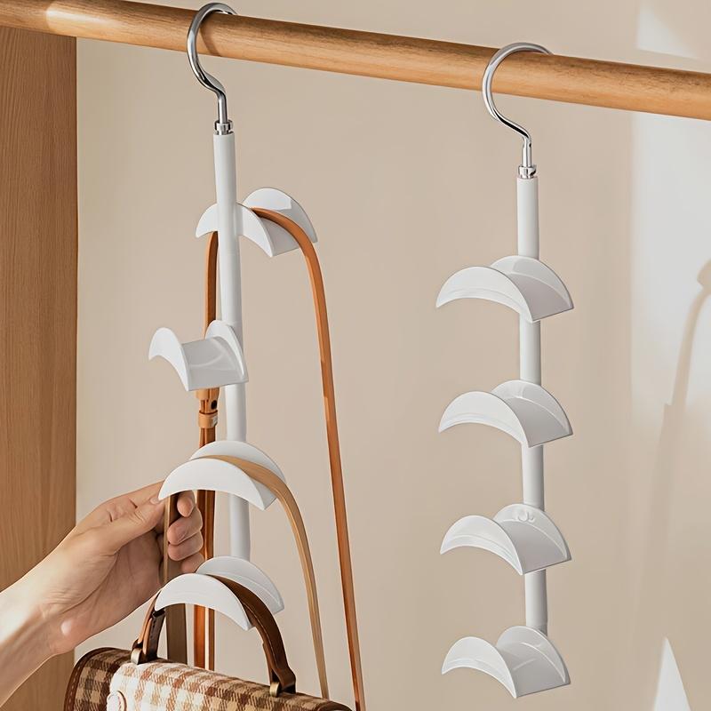1PC 4-Layer Rotable Bag Hook Wallet Handbag Clothes Rack Wardrobe Table Hook Storage Displayrack Belt Rackscarf Hanger Bag Rack