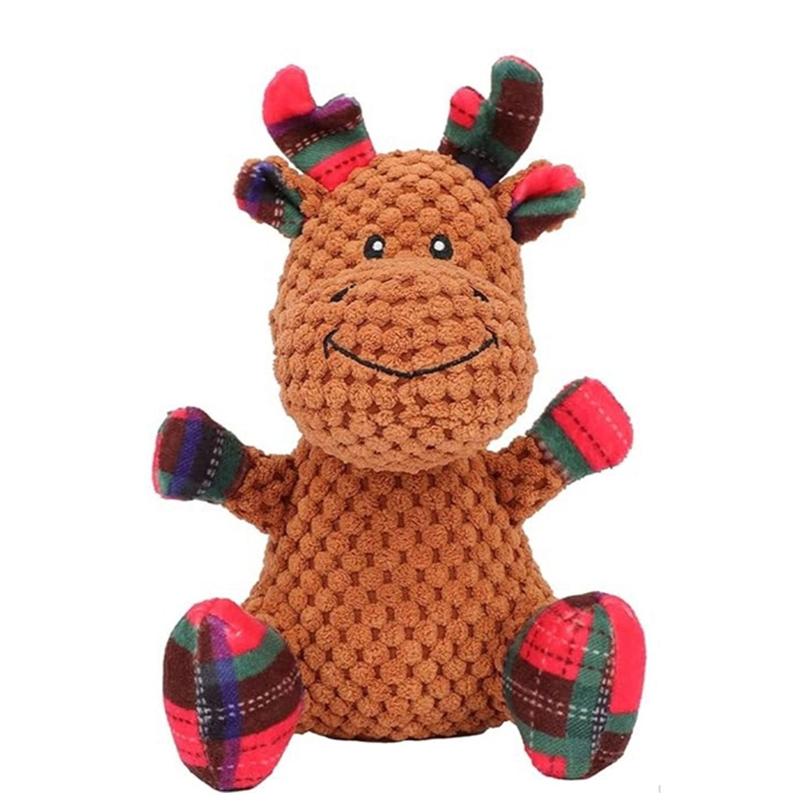 

1/3 шт. Мягкая игрушка Пищащая Рождественские Плюшевые Куклы Собака Плюшевые Игрушки Устойчивые к Жеванию для Крупных Средних Маленьких Пород Для Игры в Помещении и на Улице