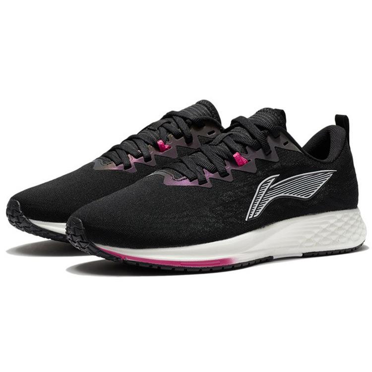 New LiNing Red Hare 4 Cushioning Anti Slip And Wear Resistant Rebound Low Top Running Shoes Women's Black ARMS006-2