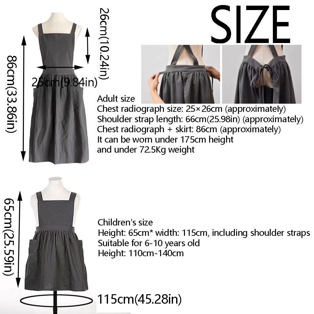 Solid Color Florist Apron Adult/Children Children's Apron Kitchen Cooking Apron  Housework Cleaning