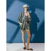 Blacknini Yinhuafu/Holiday Series Matte 12 M Silk Crepe De Chine Shirt/Sling/Shorts