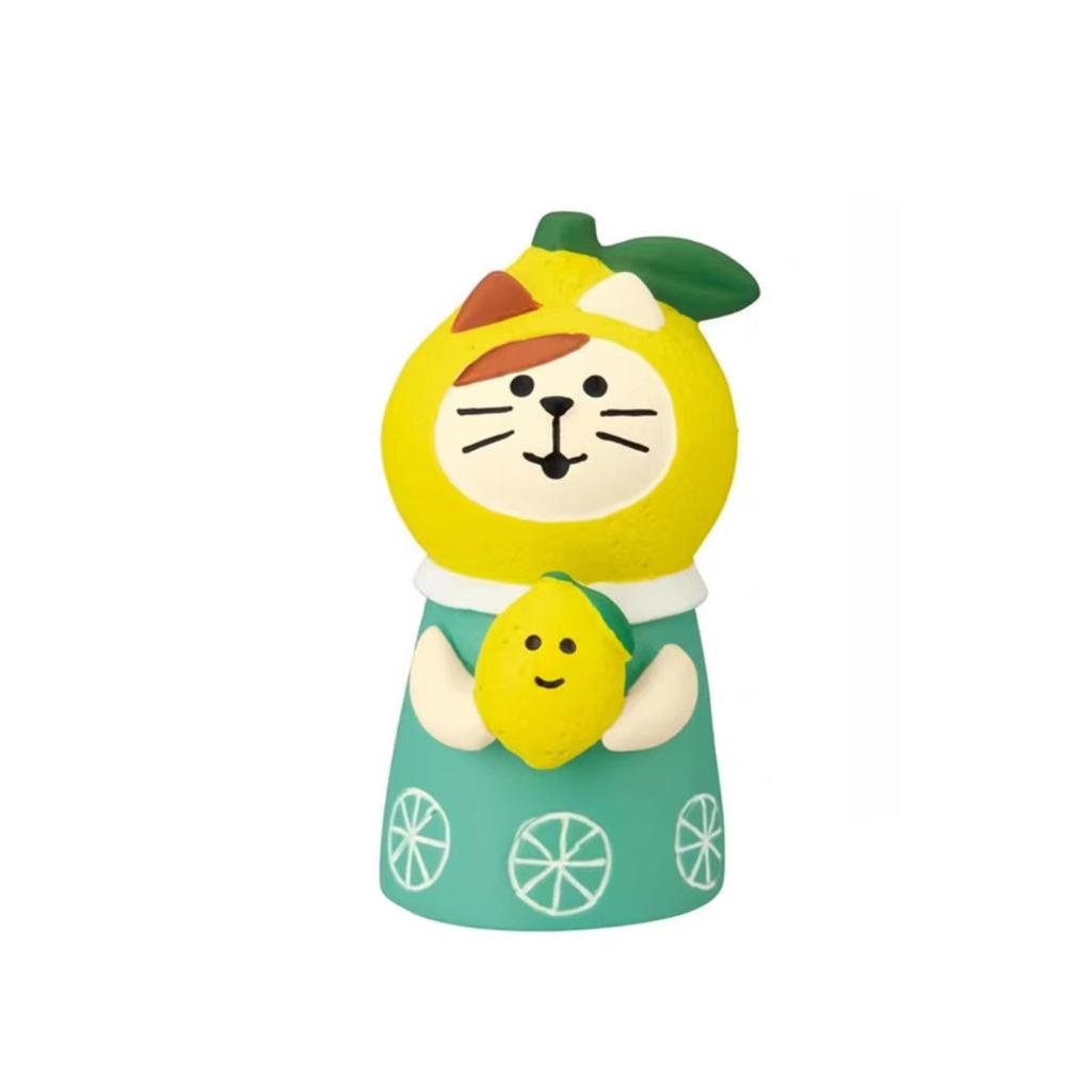 Zakka Japan Lemon Cat Japan Decoration Bookshelf Decoration Collectible Home Decor Resin Craft Japan Ornaments Scene Decoration