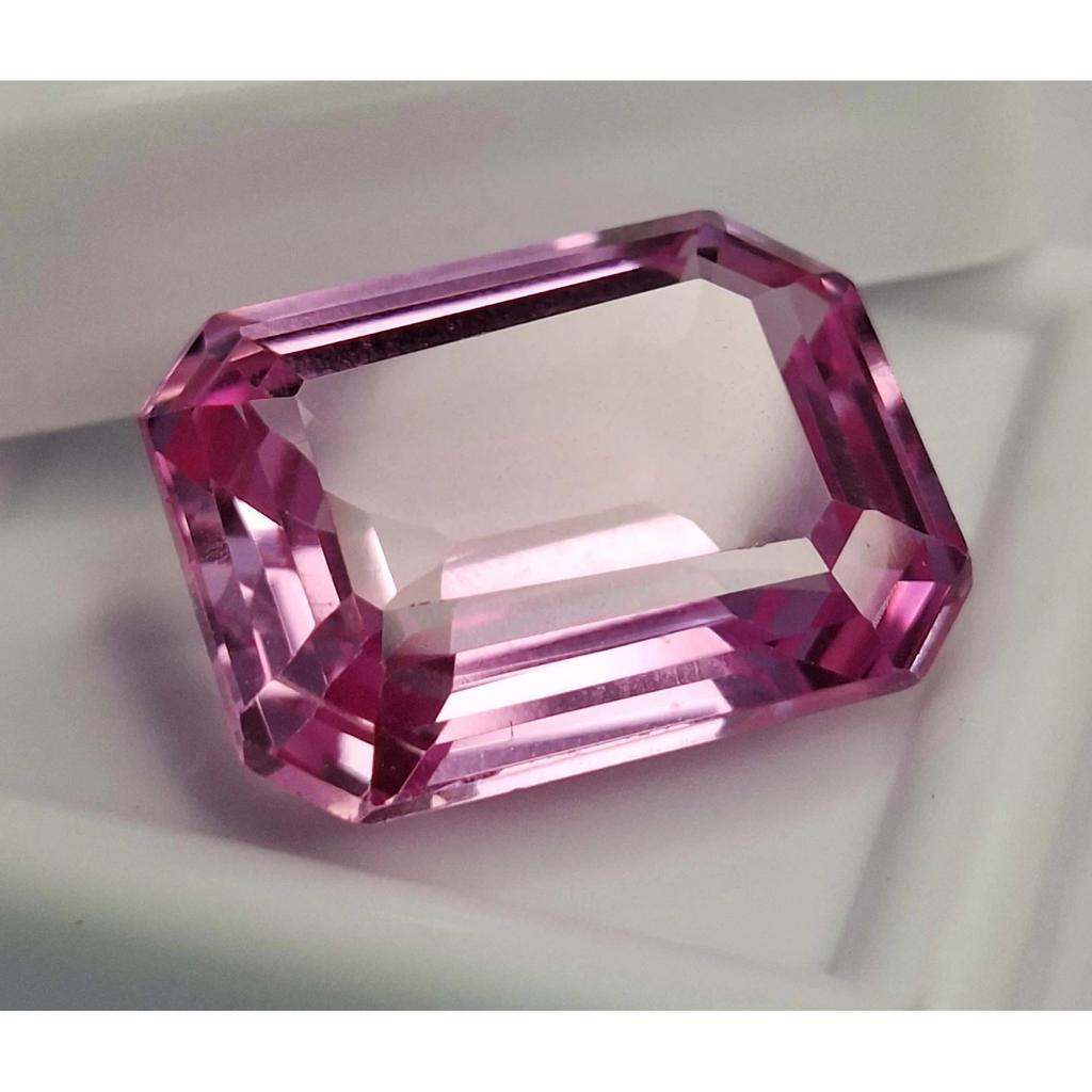 Pink Tourmaline Natural 17-19 Ct Emerald Cut Beautiful Certified Loose Gemstone