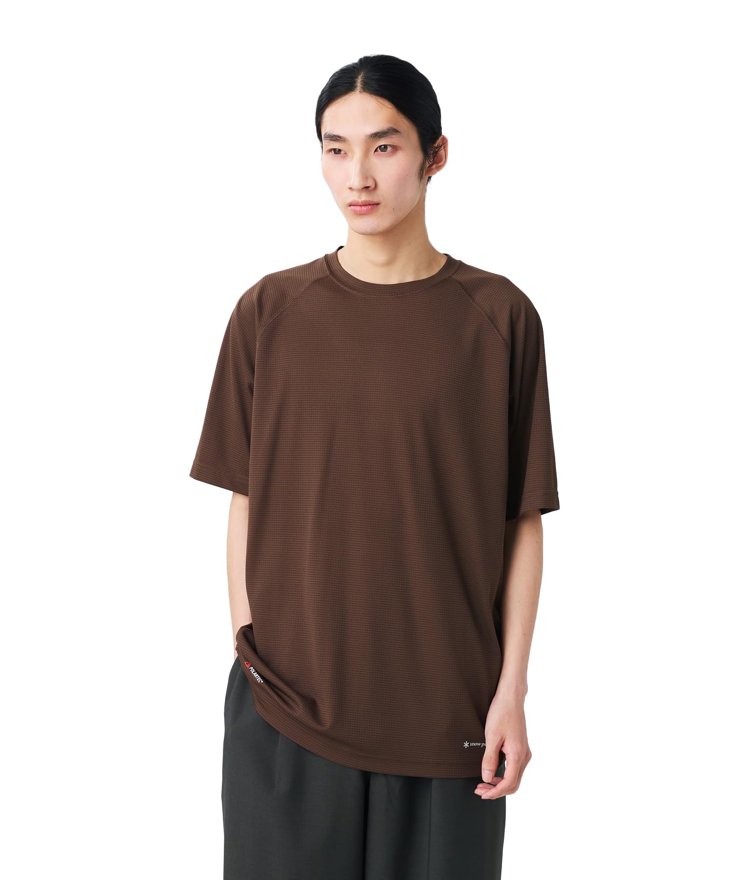 Erin Select - Japanese Selection Of Goods- Men's Brown Polartec Power Dry Short Size M [Snow Peak] T-Shirt Cs-26Su010 T-Shirt, Sleeve, /Wo's,